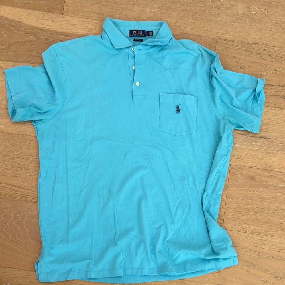 Polo by Ralph Lauren Turquoise Short Sleeve Pocket Polo